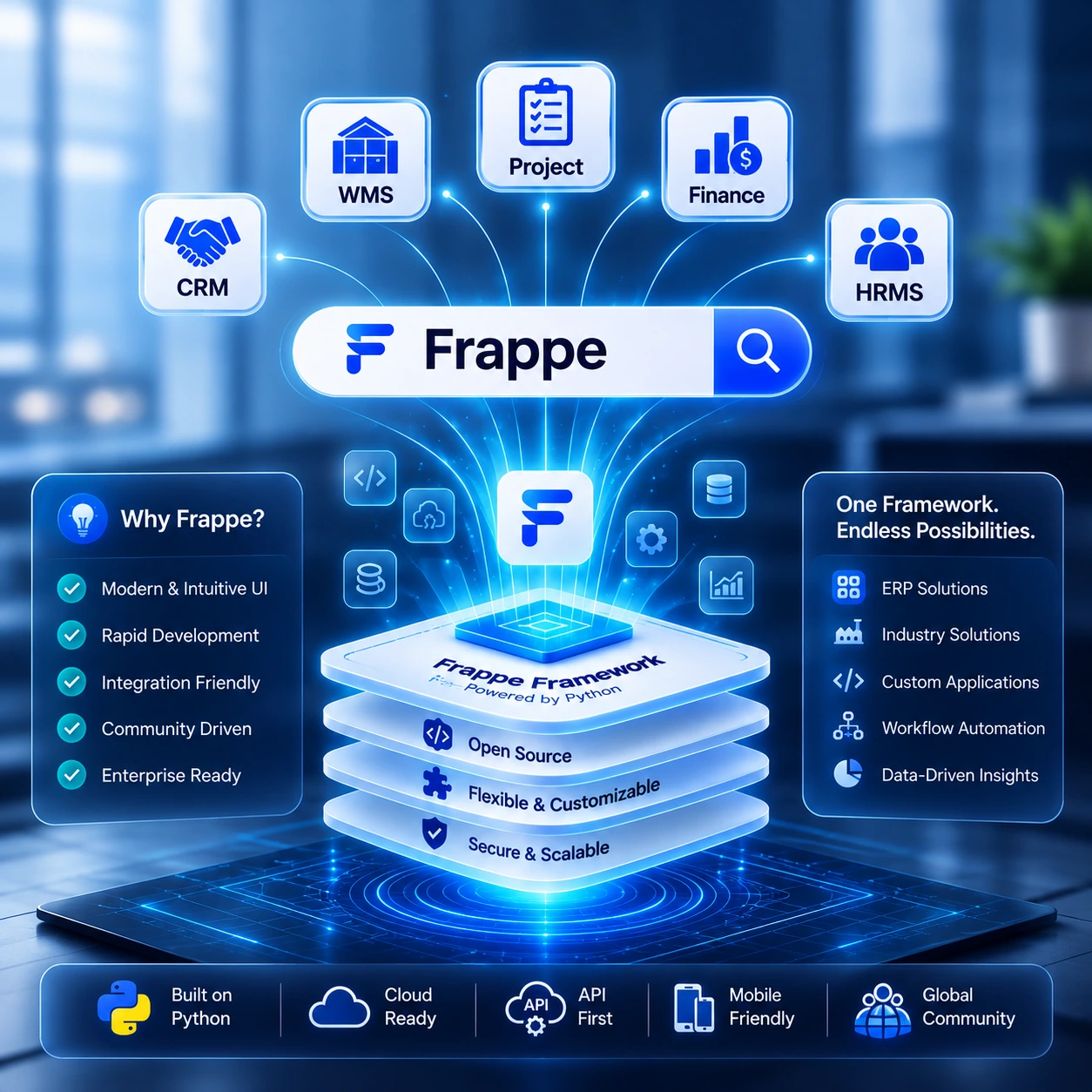 Frappe Framework Development Company building ERPNext, CRM, and workflow automation solutions